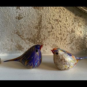 Murano birds salt& pepper shaker